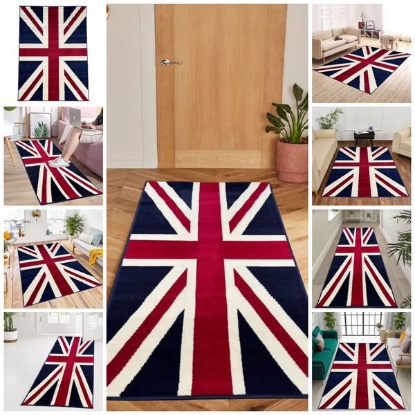 Union Jack Rug British Flag Themed Soft Durable Non Slip Rug Carpets for Bedroom