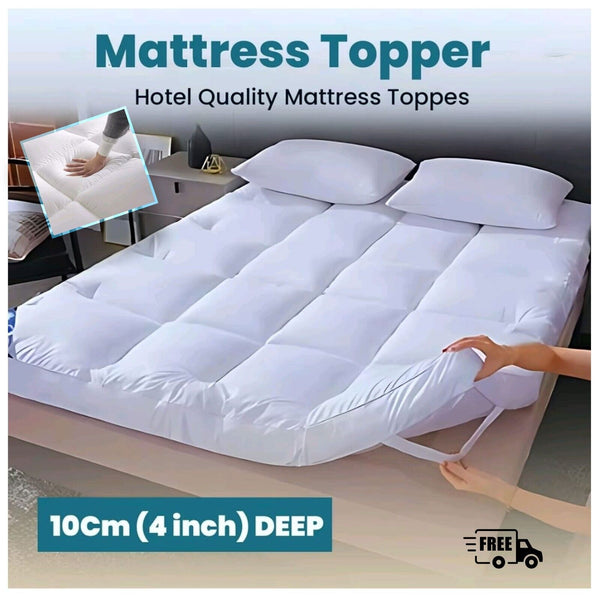 Hotel Quality Mattress Topper 4INCH / 10CM Microfiber Single Double Super King
