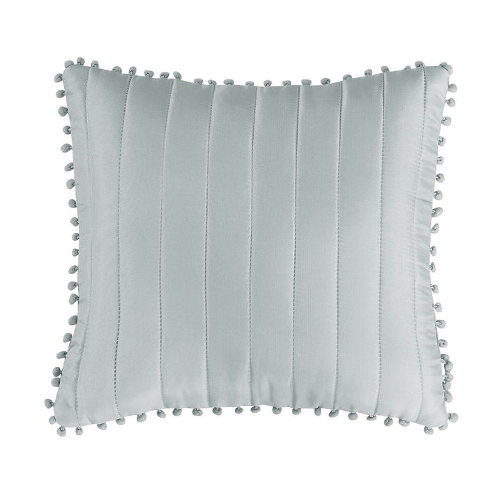 3Pcs Modern Quilted Pom Pom Bedspread Throw Set With Matching Pillow Cases