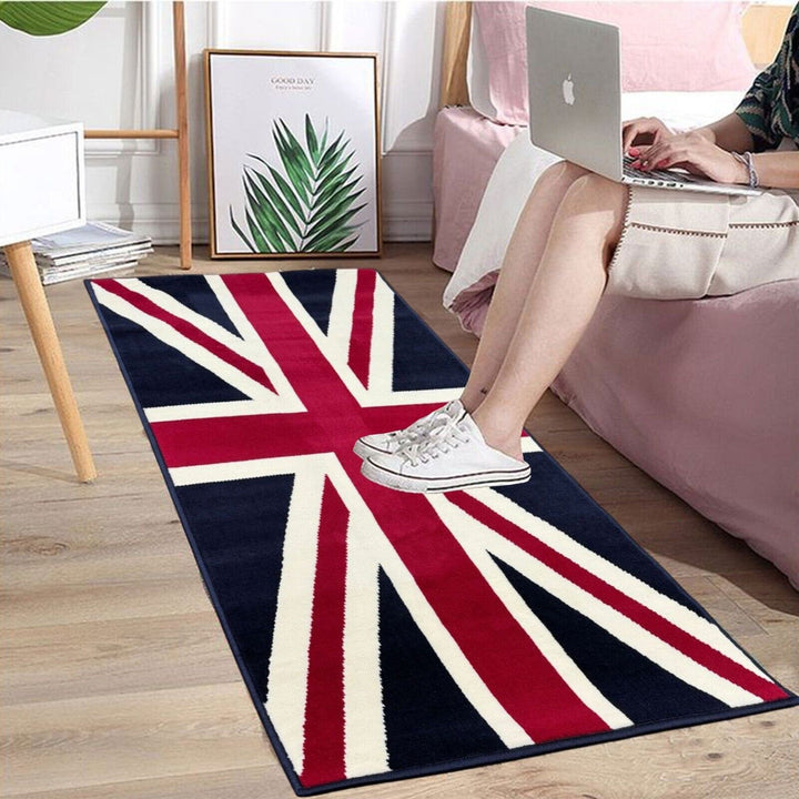 Union Jack Rug British Flag Themed Soft Durable Non Slip Rug Carpets for Bedroom