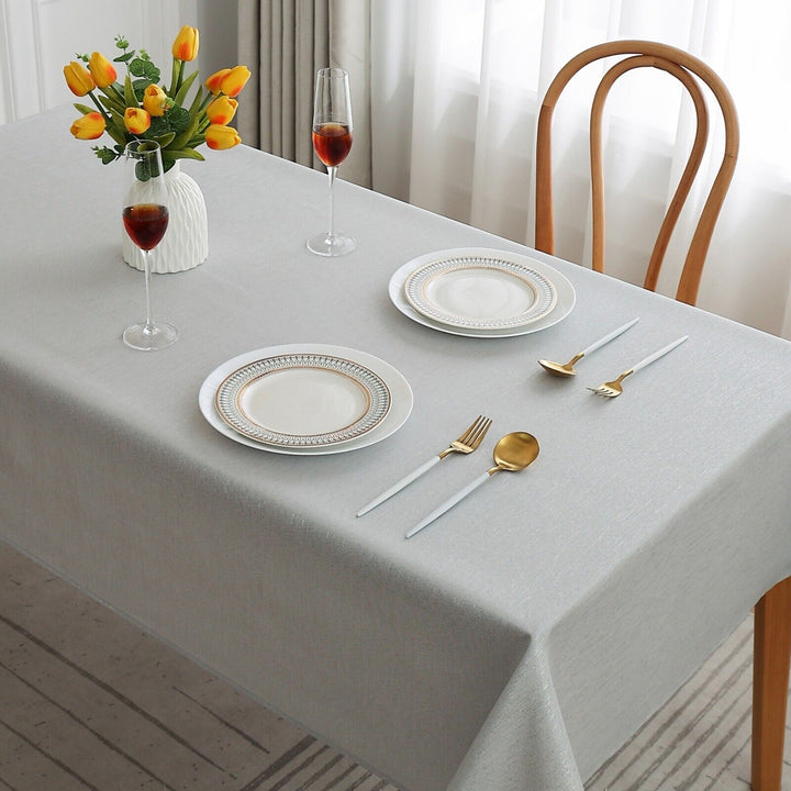 Tablecloth Cover Kitchen Dinning Tableware Jacquard Table Protector Wipe Clean
