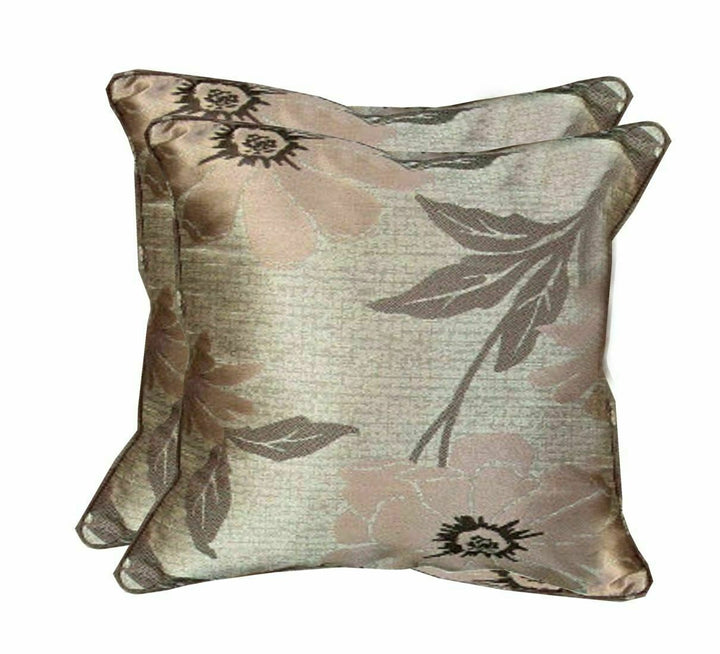 Pencil Pleat Curtain Pair Ready Made Fully Lined Jacquard Door Curtains Cushions