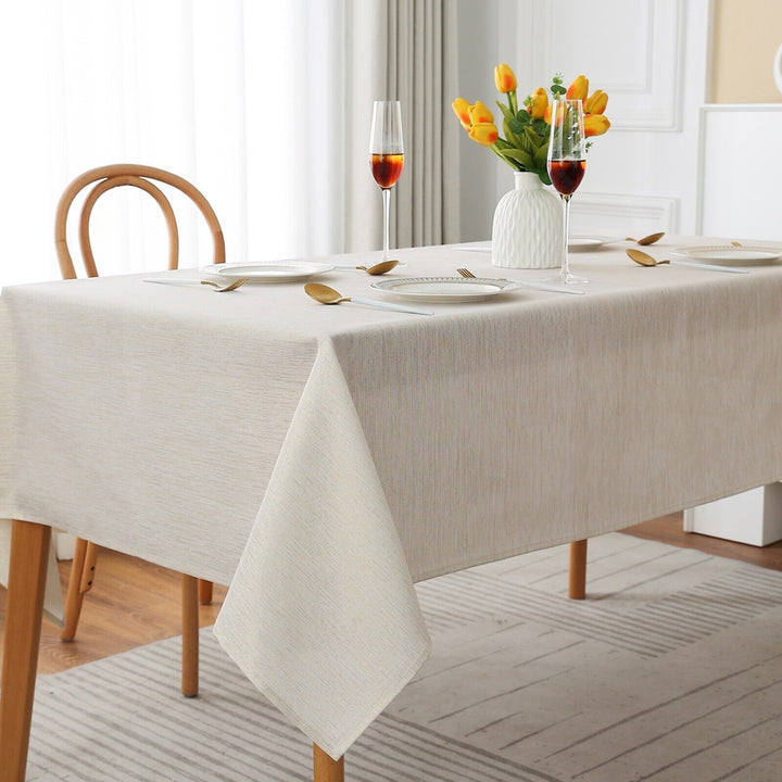 Tablecloth Cover Kitchen Dinning Tableware Jacquard Table Protector Wipe Clean