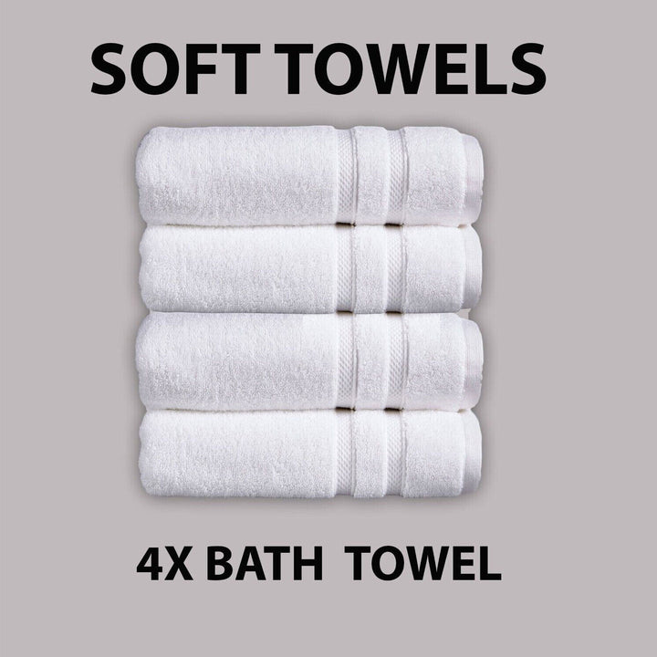 White 500gsm Towel Hotel Quality Bath Hand Towels 700gsm Bath Mats Washable