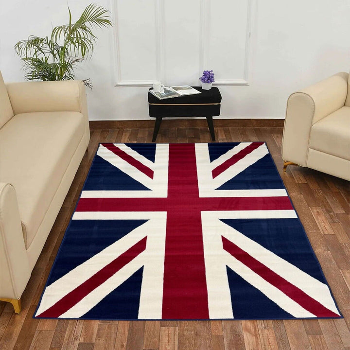 Union Jack Rug British Flag Themed Soft Durable Non Slip Rug Carpets for Bedroom