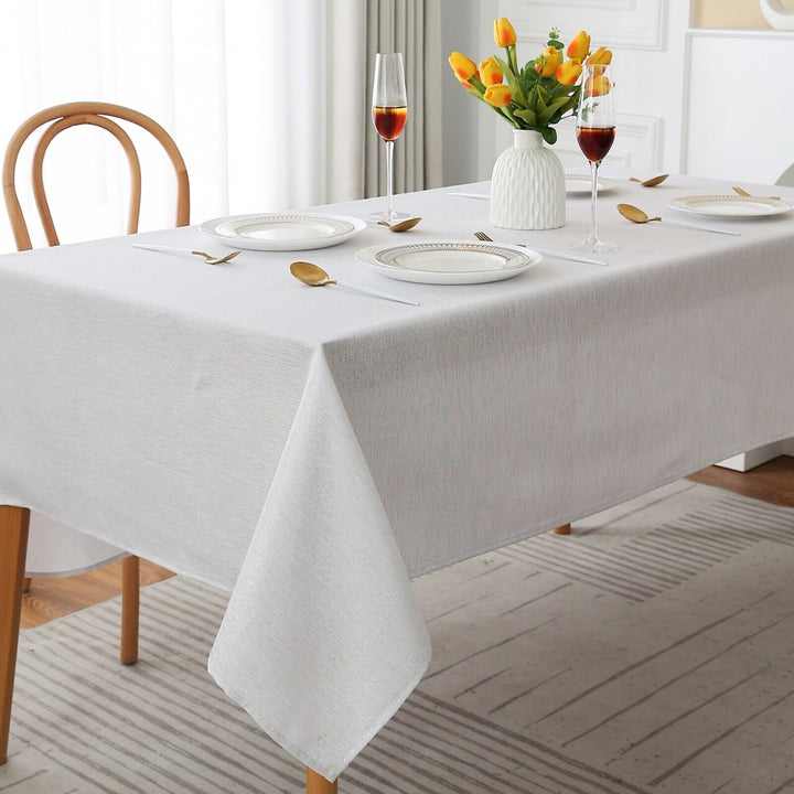 Tablecloth Cover Kitchen Dinning Tableware Jacquard Table Protector Wipe Clean