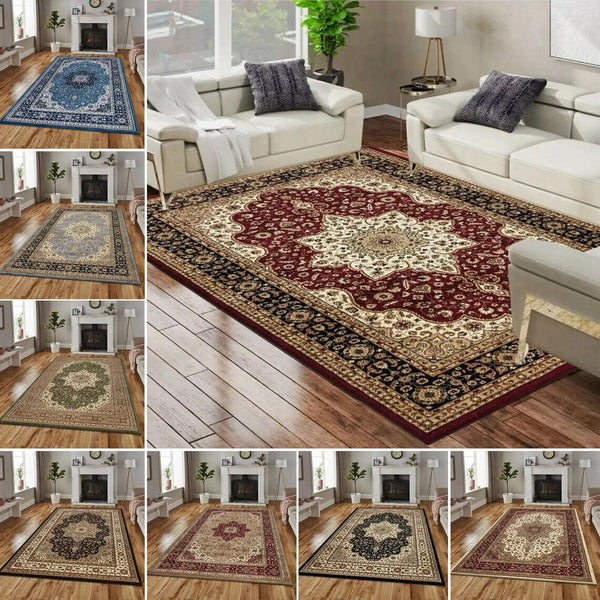 Heavy Rug Carpet Vintage Traditional Non Slip Bedroom Living Room Hallway Runner