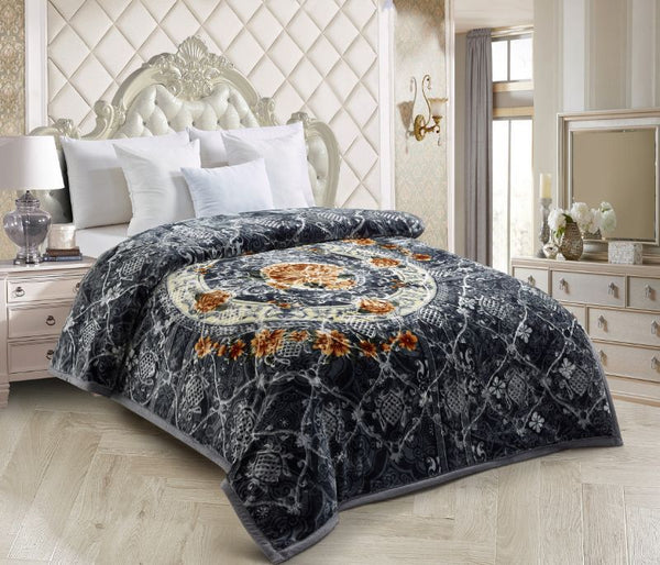 7.5 KG Weighted Floral Blanket Soft Polyester Throw for Cold Nights Stylish Comfortable Bed Cover